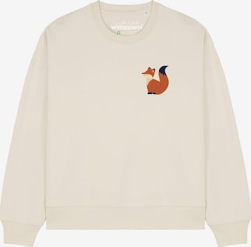 Watapparel Sweatshirt 'Cute Fox ' in White: front