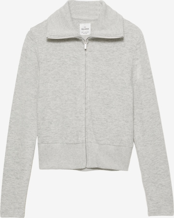Geacă tricotată de la Pull&Bear pe gri: față