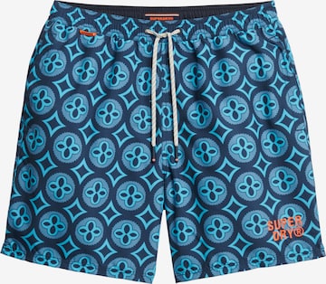 Shorts de bain Superdry en bleu : devant