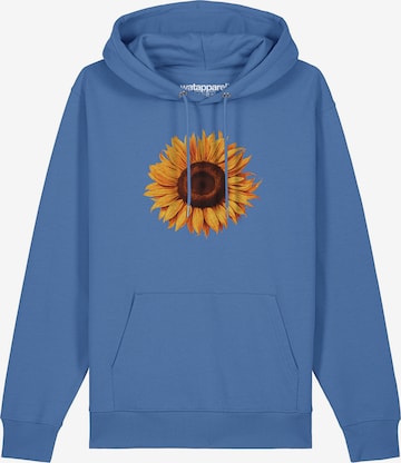 Watapparel Sweatshirt ' Sonnenblume ' in Blau: Vorderseite