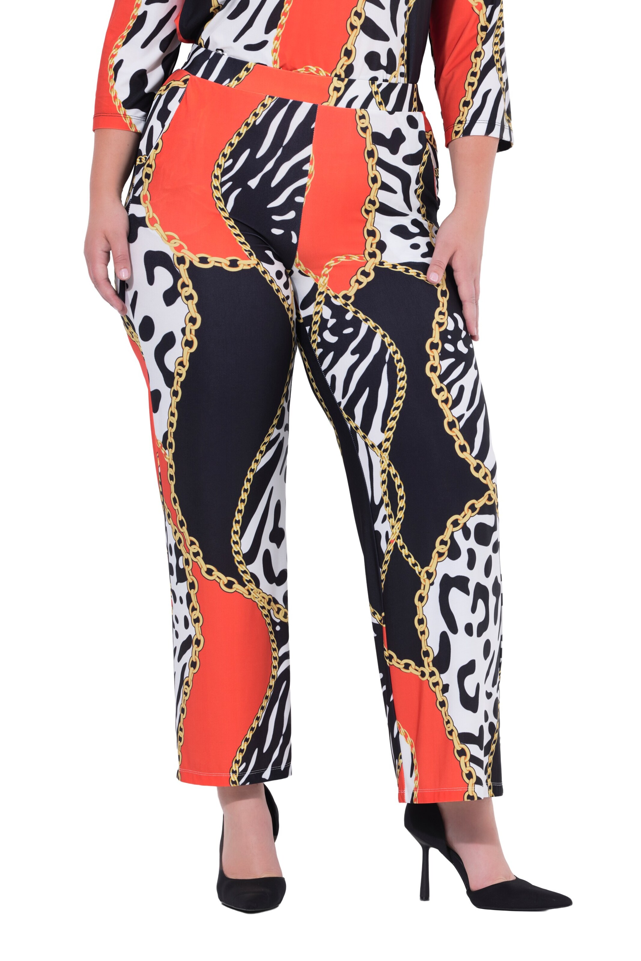 MIAMODA Loose fit Trousers in Black: front