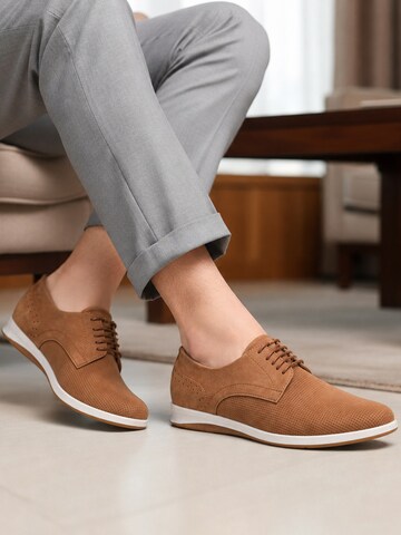 ALLTHEMEN Lace-Up Shoes 'Atmung' in Brown