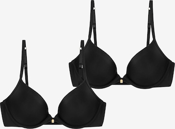 TRIUMPH Push-up BH ' Body Make-Up Essentials ' in Zwart: voorkant