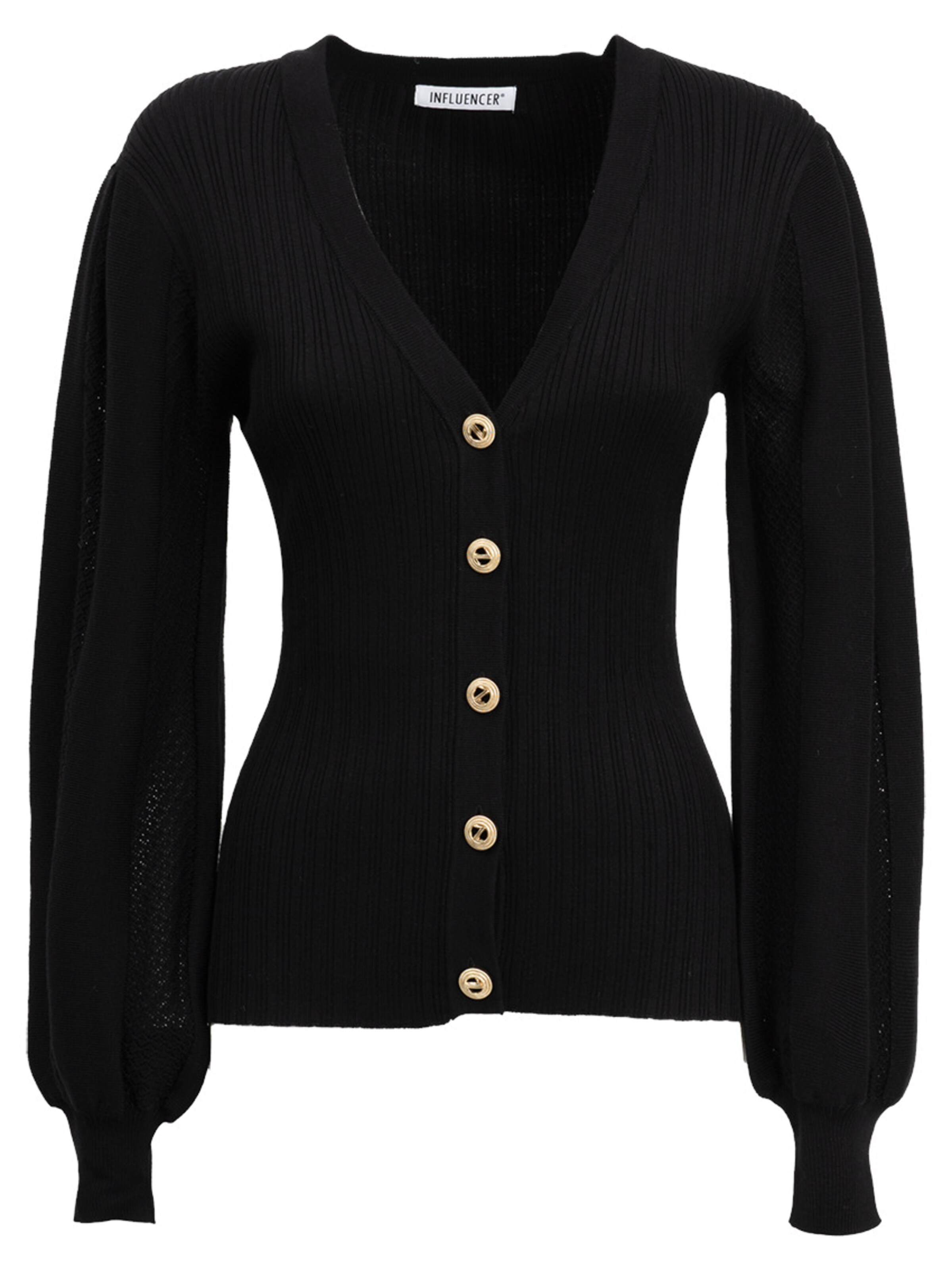 Cardigan Influencer en noir : devant