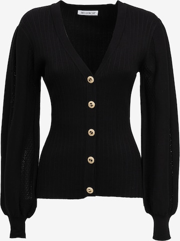 juoda Influencer Kardiganas: priekis