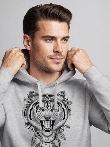 Neverless Sweatshirt 'Tiger' in Grey