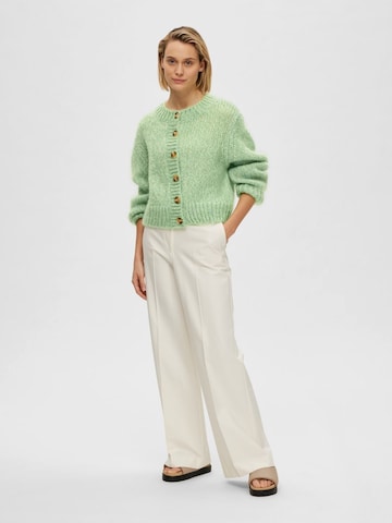 SELECTED FEMME Knit Cardigan in Green