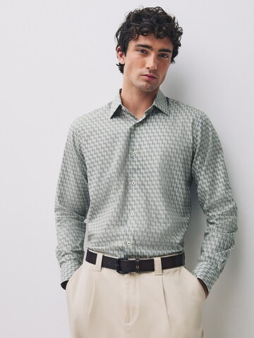 Coupe regular Chemise Next en vert : devant