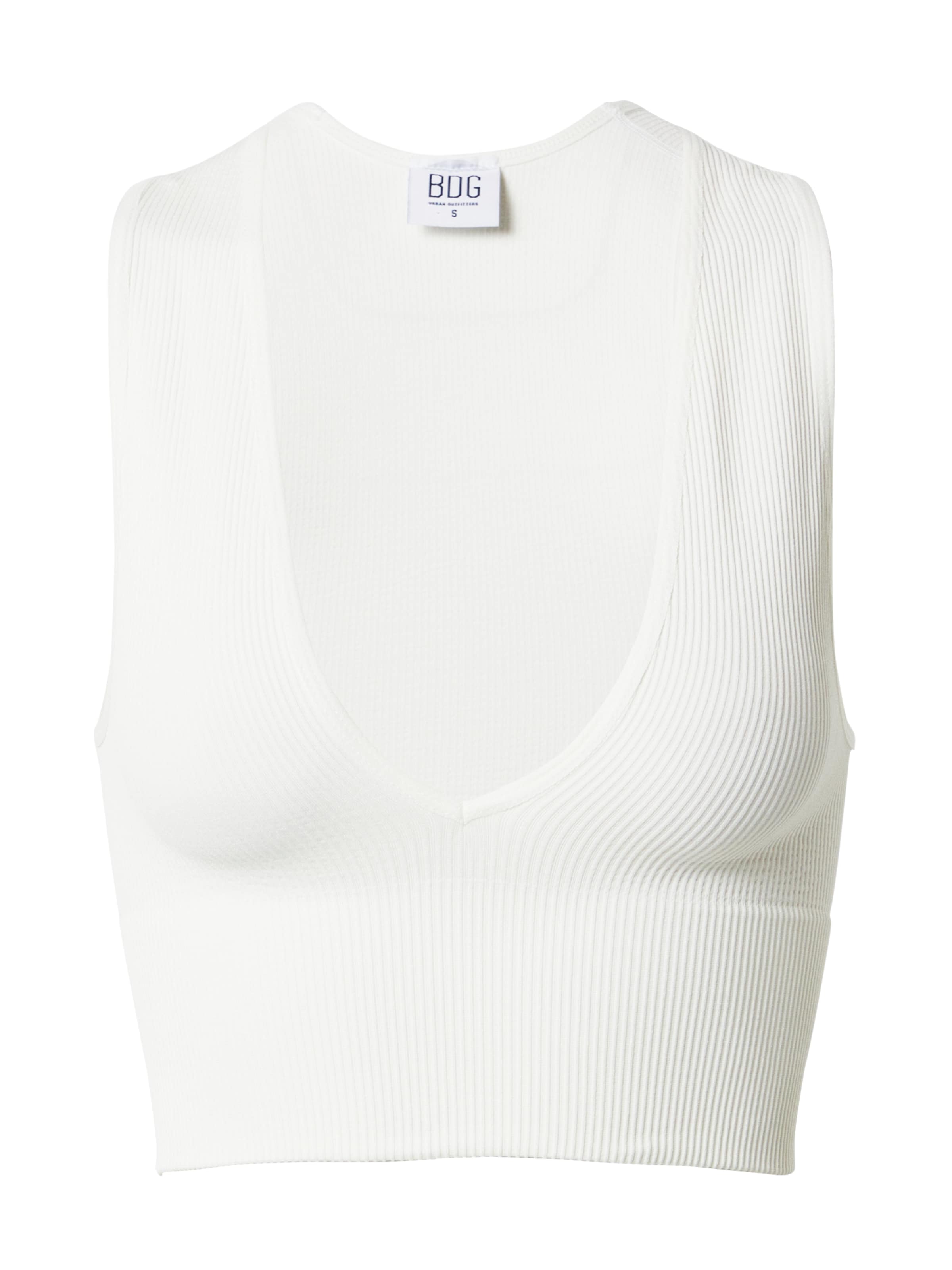 Top 'Josie' di BDG Urban Outfitters in bianco: frontale