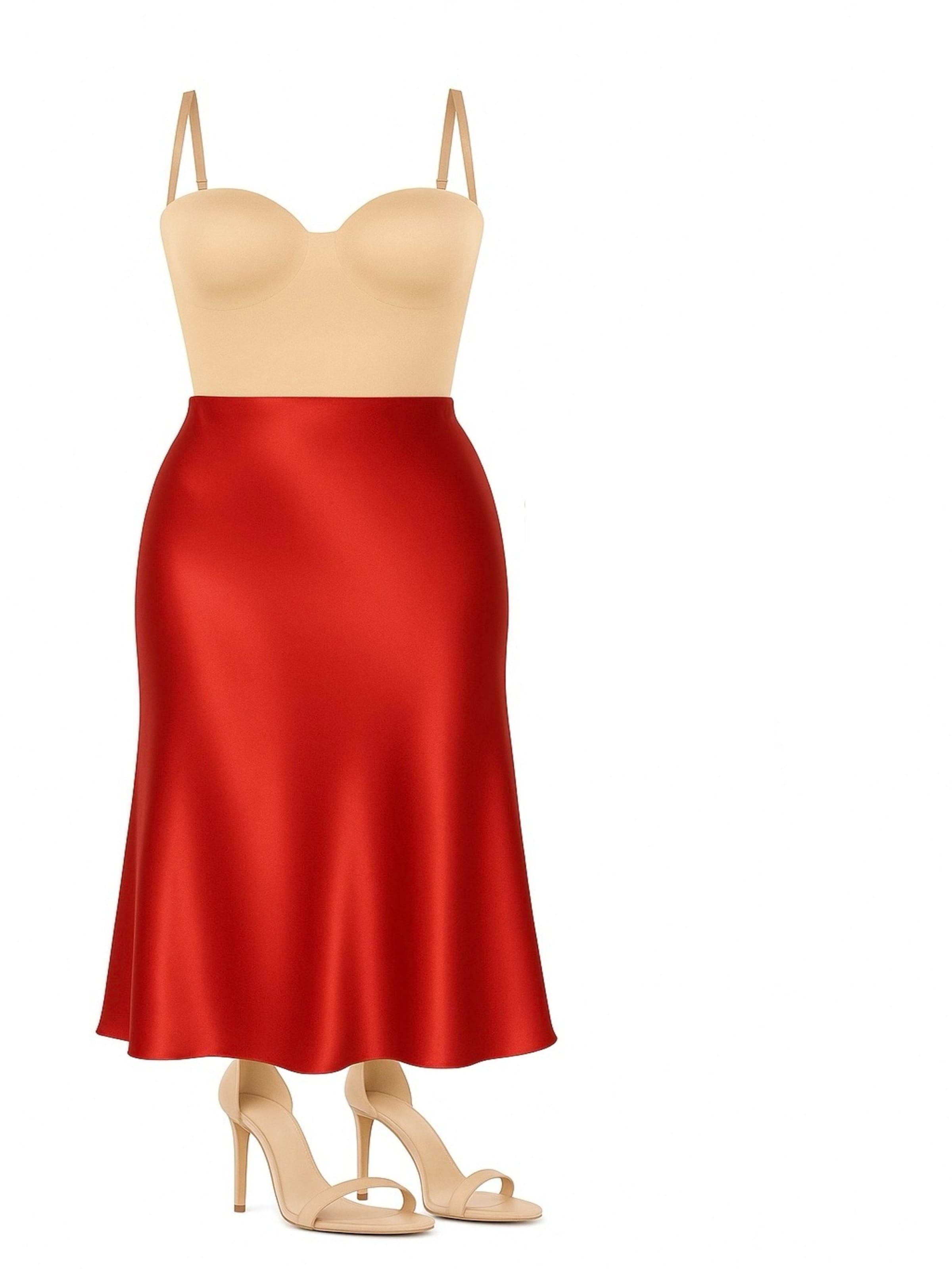 Jupe 'LEILA' FÉMINITÉ Fatale en rouge