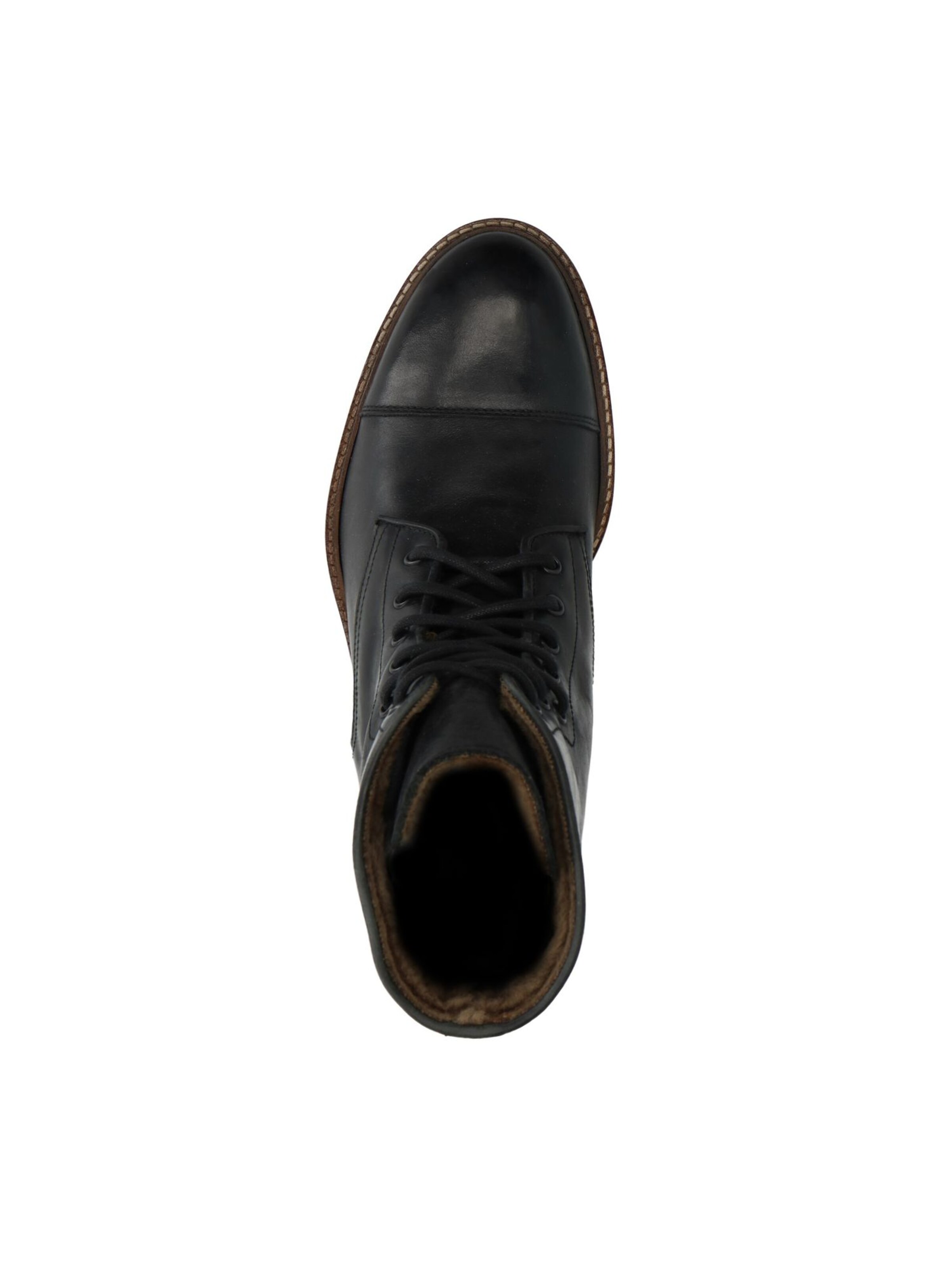 MANFIELD Lace-Up Boots in Black