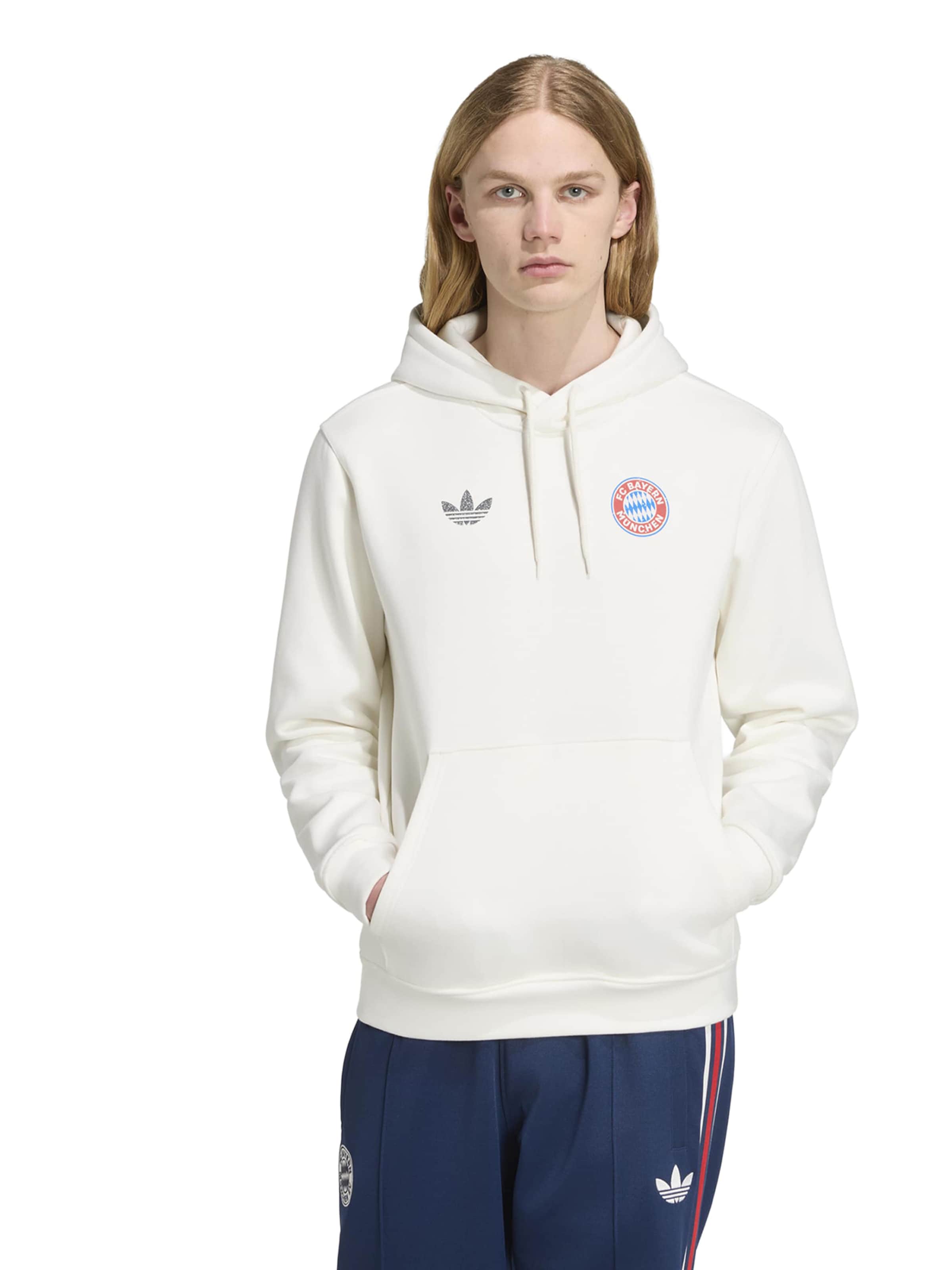 ADIDAS ORIGINALS Športna majica 'FCB' | bela barva