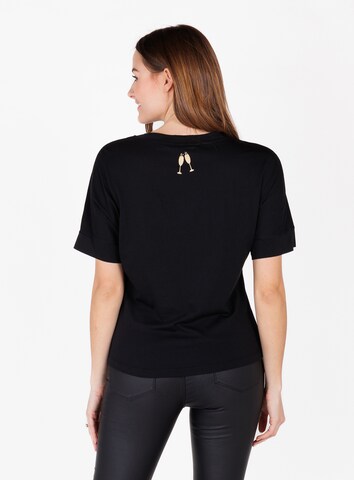 Tricou 'WT CHAMPAGNE' de la Key Largo pe negru