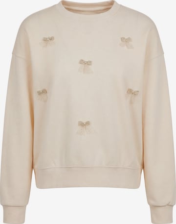 MYMO Sweatshirt 'Pop' in Beige: voorkant