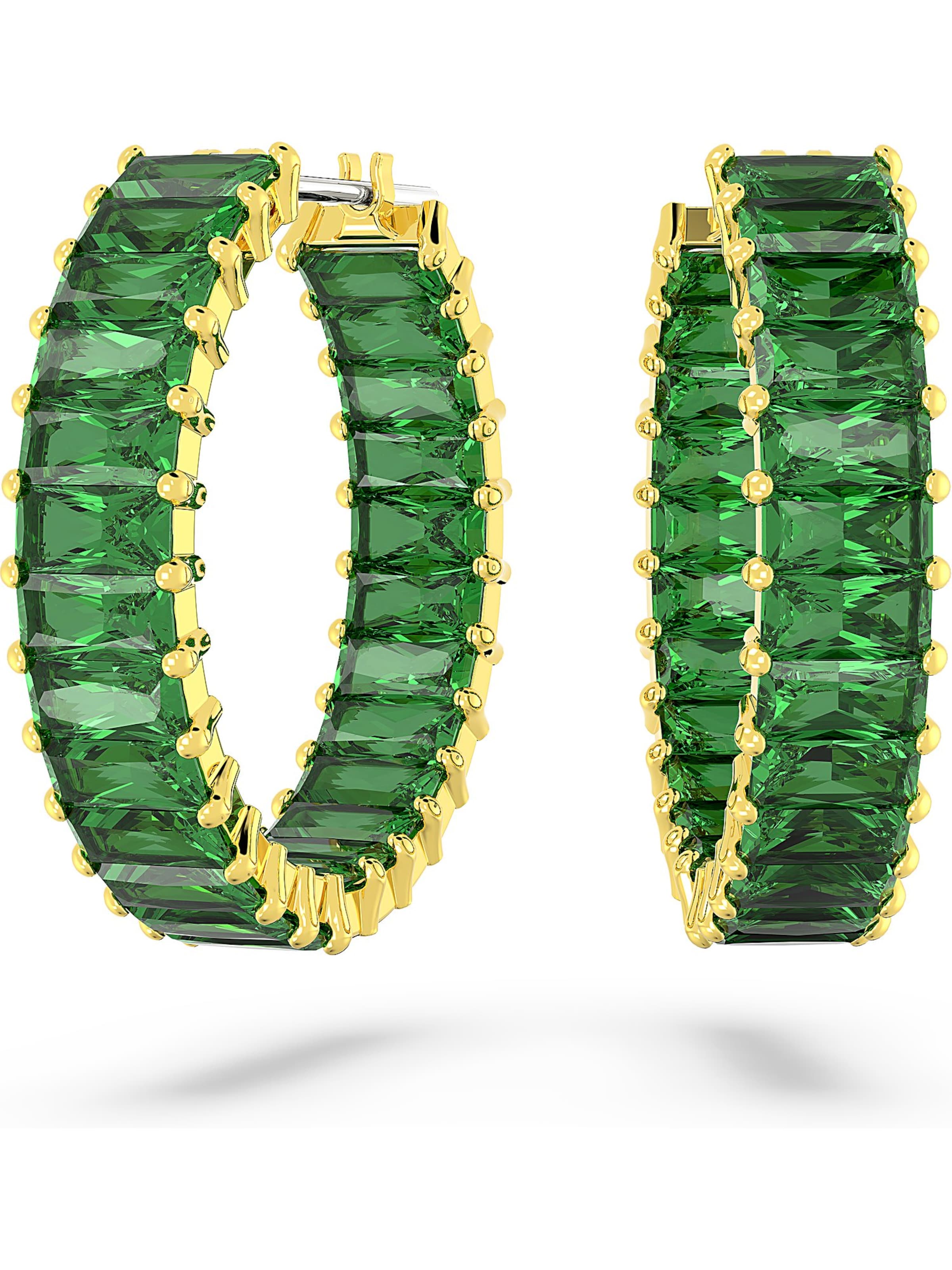 Swarovski Earrings in Green: front