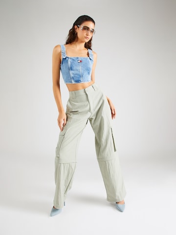 Tommy Jeans Wide Leg Hose 'Claire' in Grün