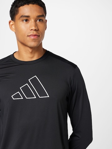 ADIDAS PERFORMANCE Funkční tričko 'Train Icons' – černá