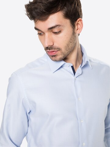 ETERNA - Ajuste regular Camisa de negocios en azul