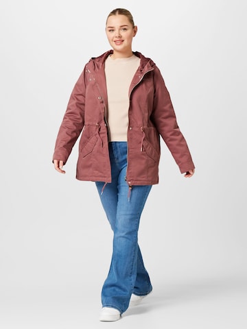 ONLY Curve Prehodna jakna 'LORCA' | roza barva