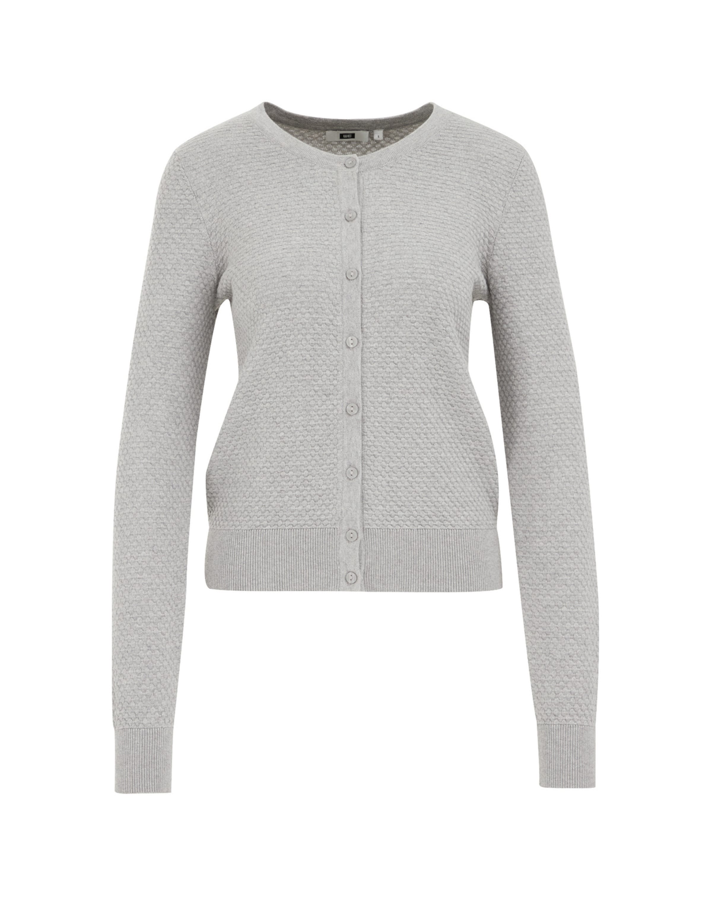 WE Fashion Πλεκτή ζακέτα σε ανοικτό γκρι, Άποψη προϊόντος