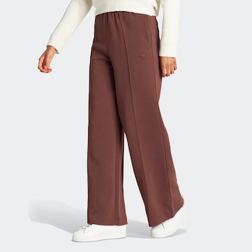 ADIDAS ORIGINALS Wide leg Broek 'Premium Essentials' in Bruin: voorkant