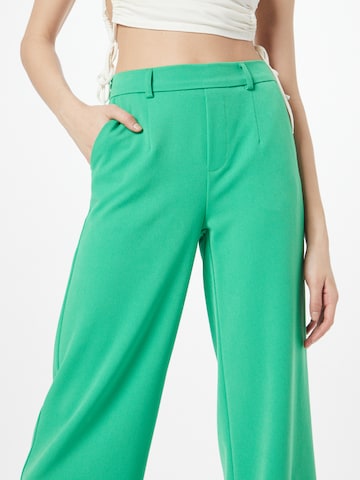 OBJECT Wide leg Pants 'Lisa' in Green