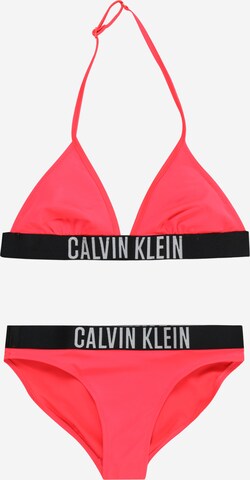 Calvin Klein Swimwear Triangel Bikini in Roze: voorkant