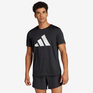 ADIDAS PERFORMANCETehnička sportska majica 'RUN IT' - crna boja: prednji dio