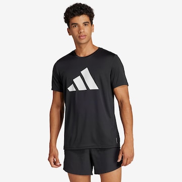 ADIDAS PERFORMANCE - Camiseta funcional 'RUN IT' en negro: frente
