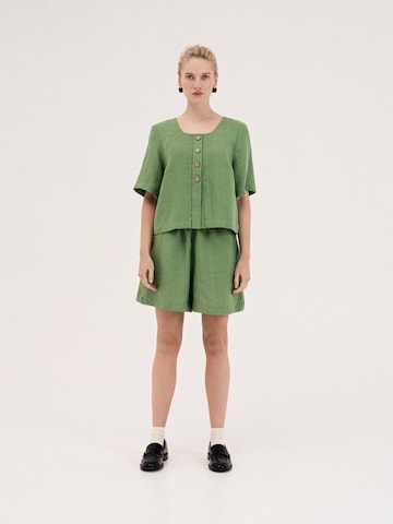 Haut 'Maeve' AmourLinen en vert