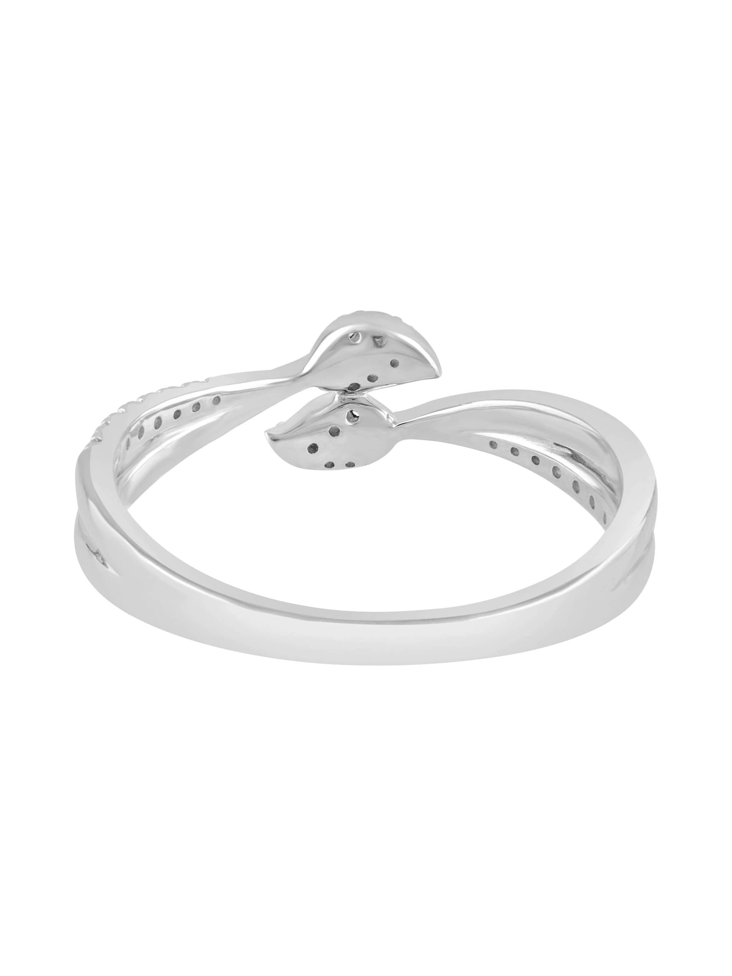 Diamant Exquis Ring 'Ring aus 375 Weißgold mit Diamant' in Silver