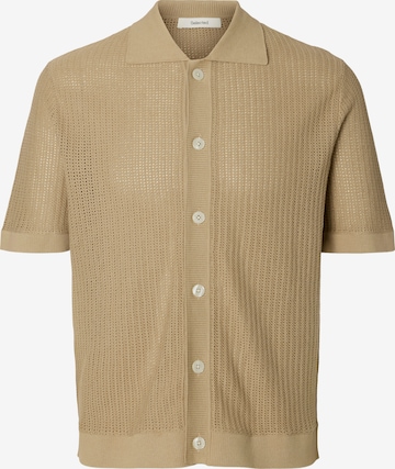 Coupe regular Vestes en maille 'SLHSHANE' SELECTED en beige : devant