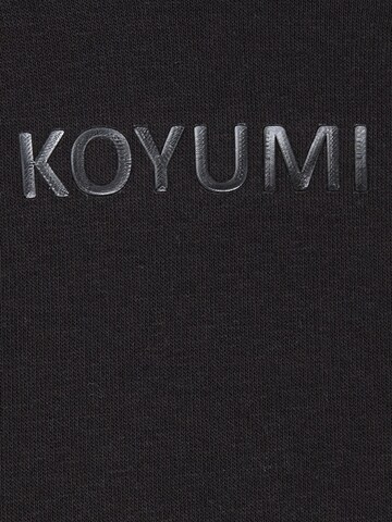 Koyumi Sweatshirt 'Oversize Hoodie mit hohem Kragen – Schwerer 3-Faden Stoff - Break your Neck' in Black