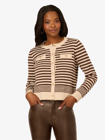 Adrianna Papell Knit Cardigan in Brown: front