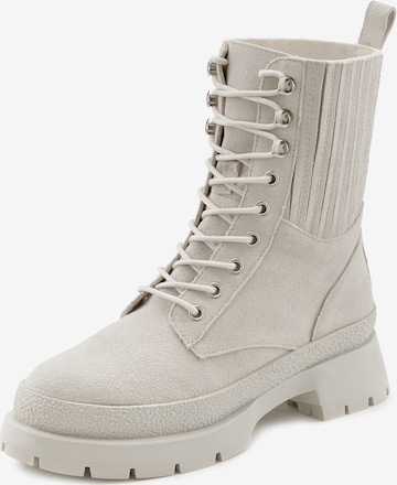 LASCANA Veterlaarsjes in Beige: voorkant