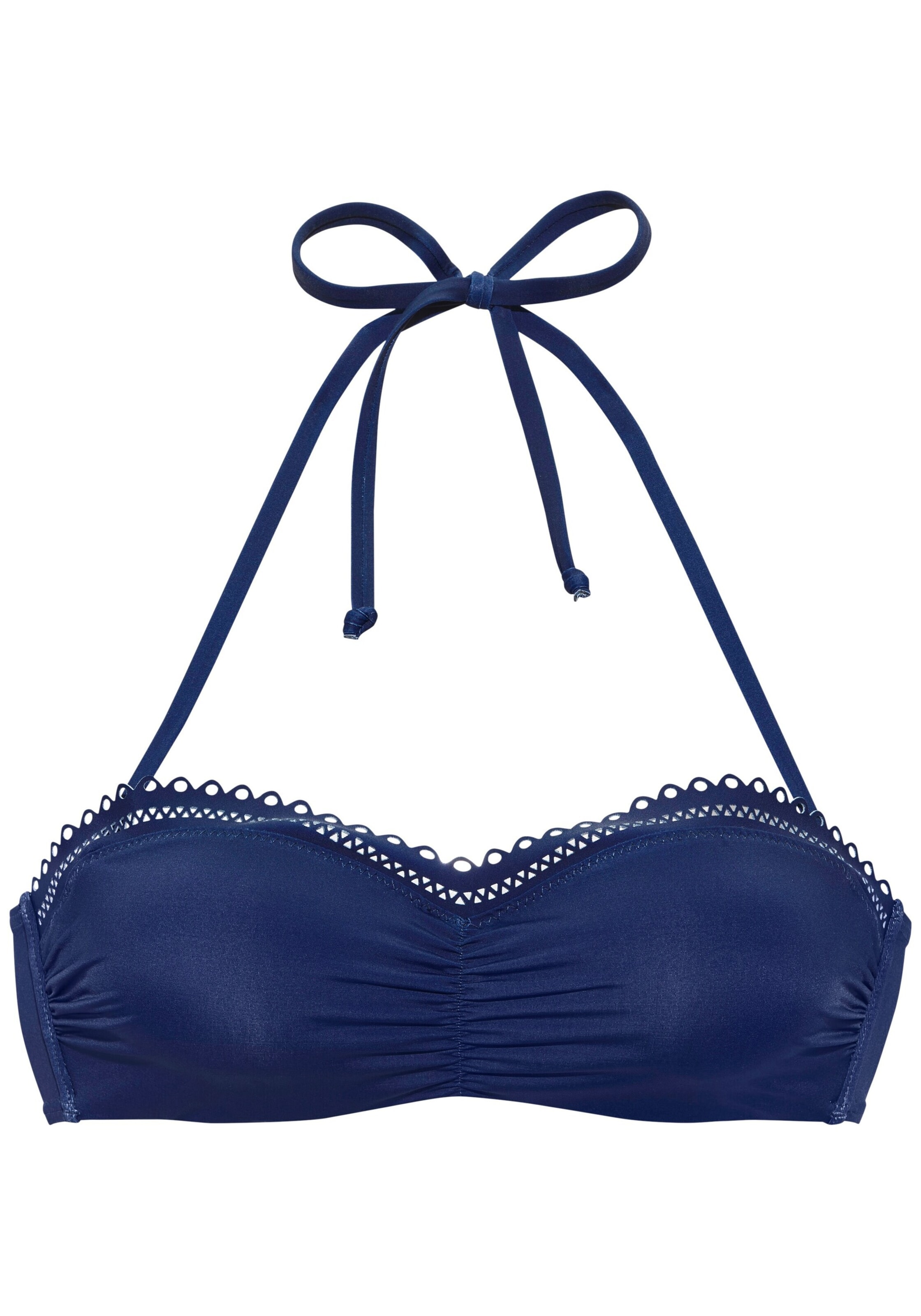 s.Oliver Bandeau Bikini felső - kék: elől