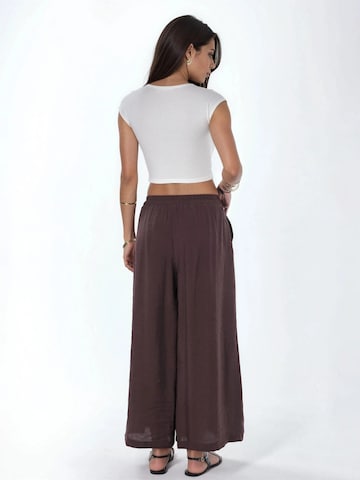 Wide leg Pantaloni di Hiccup in marrone