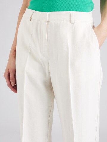 UNITED COLORS OF BENETTON Regular Trousers with creases in White