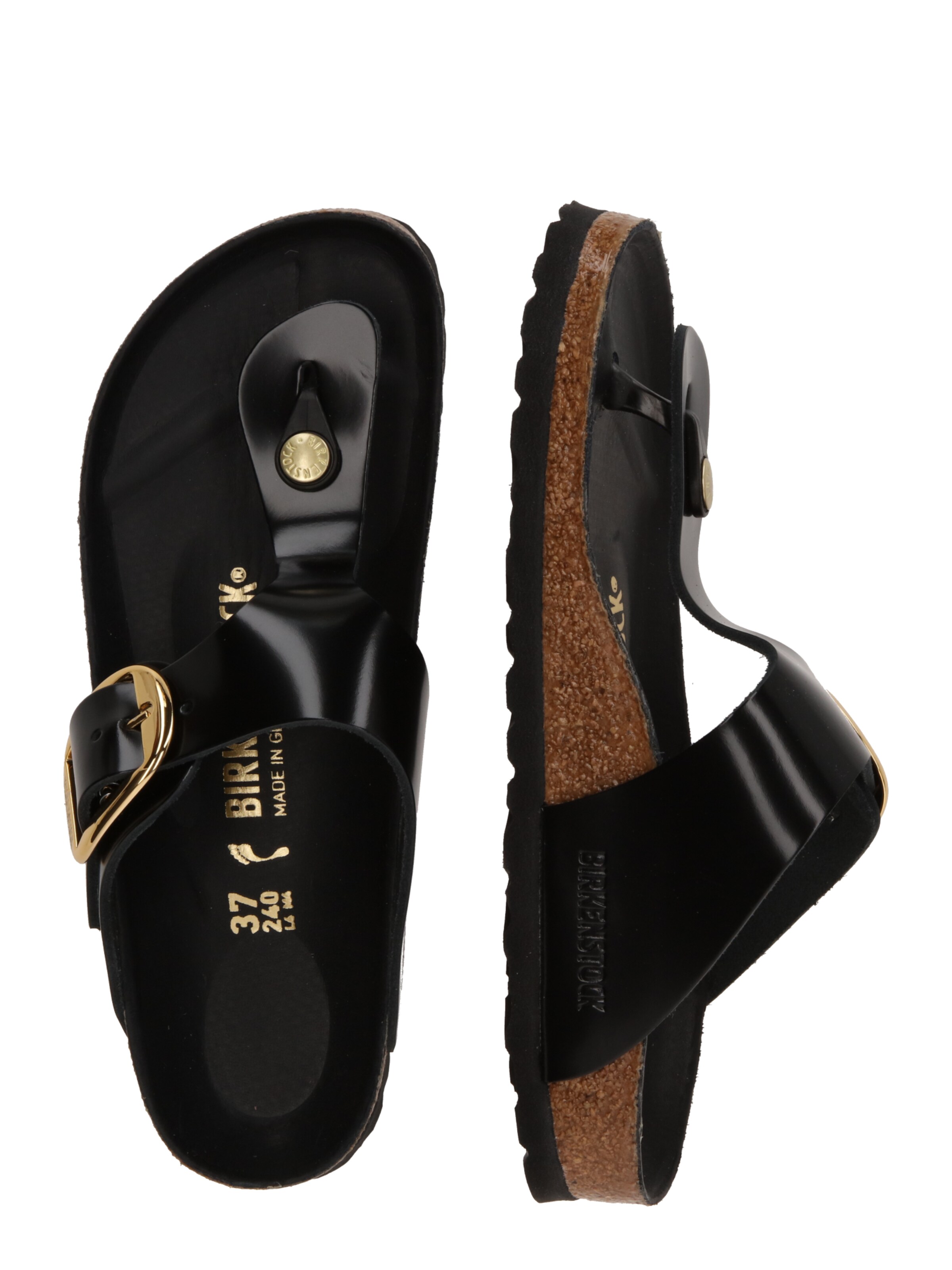 BIRKENSTOCK Босоножки через палец 'Gizeh LENA' в Черный