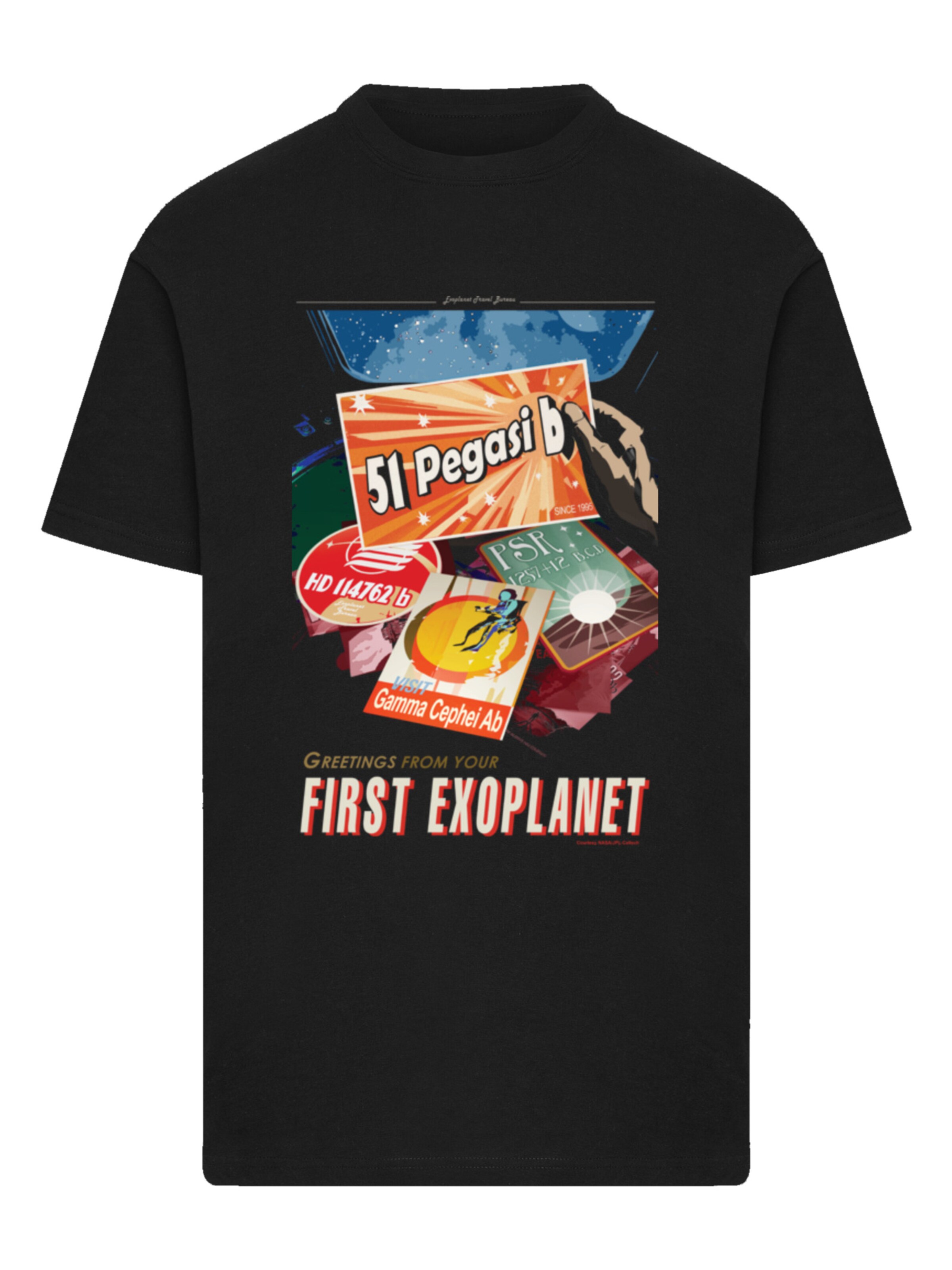 T-Shirt 'NASA 51 Pegasi b Exoplanet Interplanetary' F4NT4STIC en noir : devant