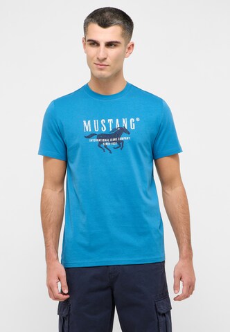 MUSTANG T-Shirt 'Austin' in Blau