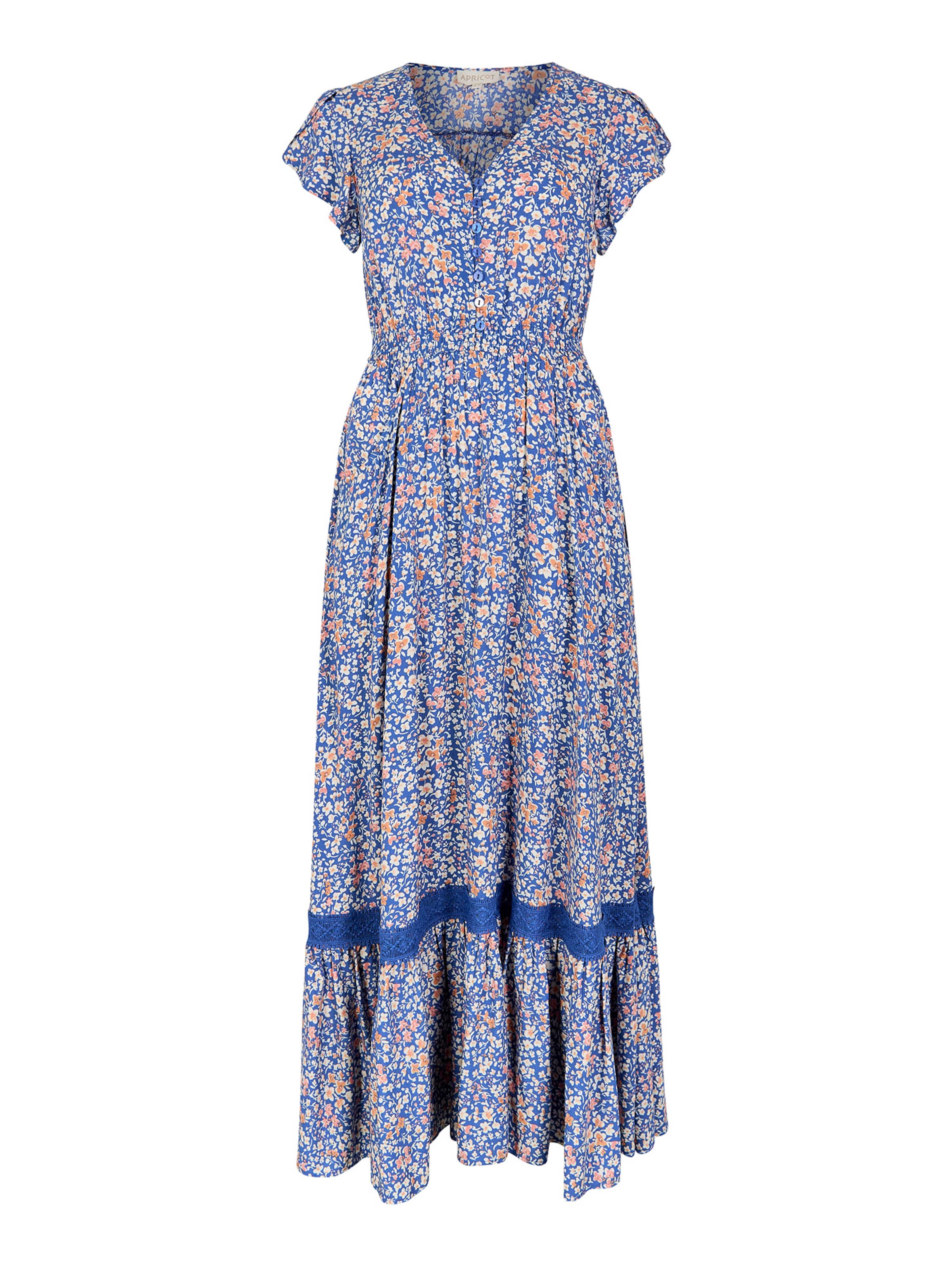 Apricot Dress in Blue: front