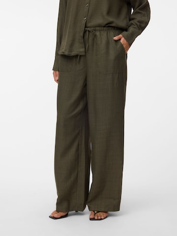 VERO MODA Wide leg Trousers 'VMMelaney' in Green: front