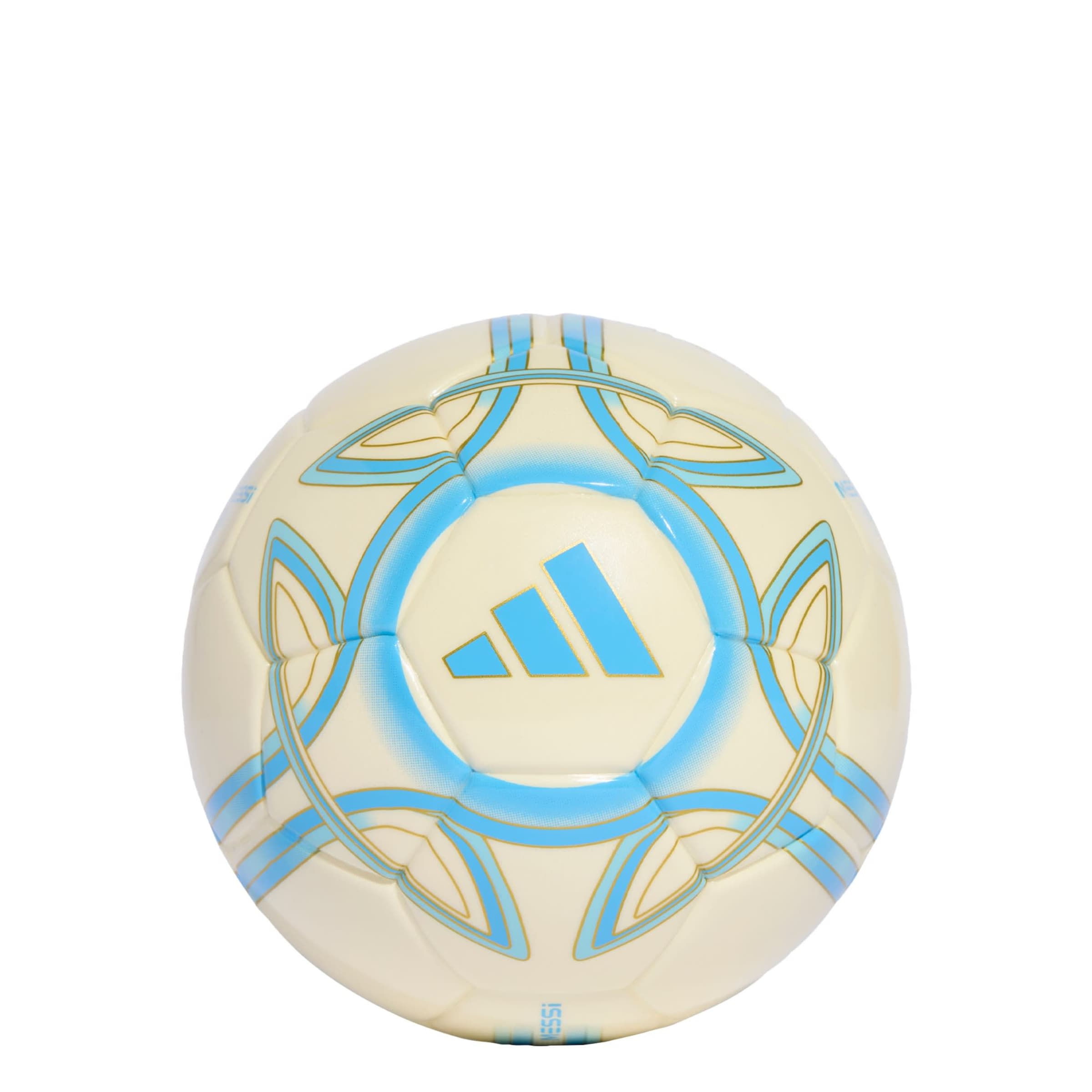 ADIDAS PERFORMANCE Ball 'Messi' in 1 in elfenbein / neonblau / gold, Produktansicht