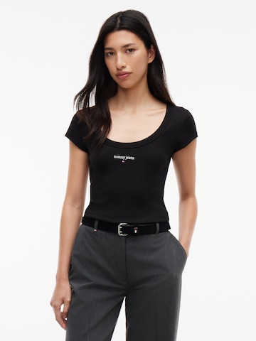 Tommy Jeans Μπλουζάκι σε μαύρο: μπροστά