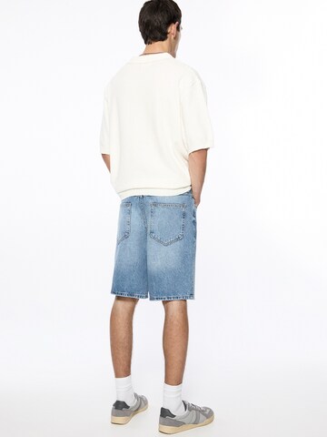Pull&Bear Loosefit Jeans in Blauw