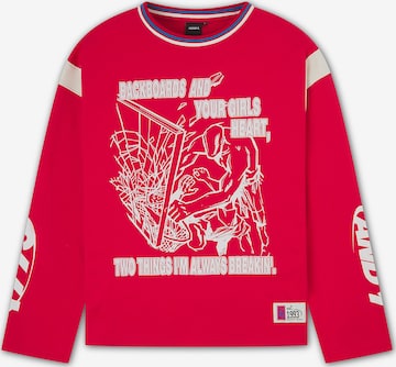 AND1Sweater majica - crvena boja: prednji dio