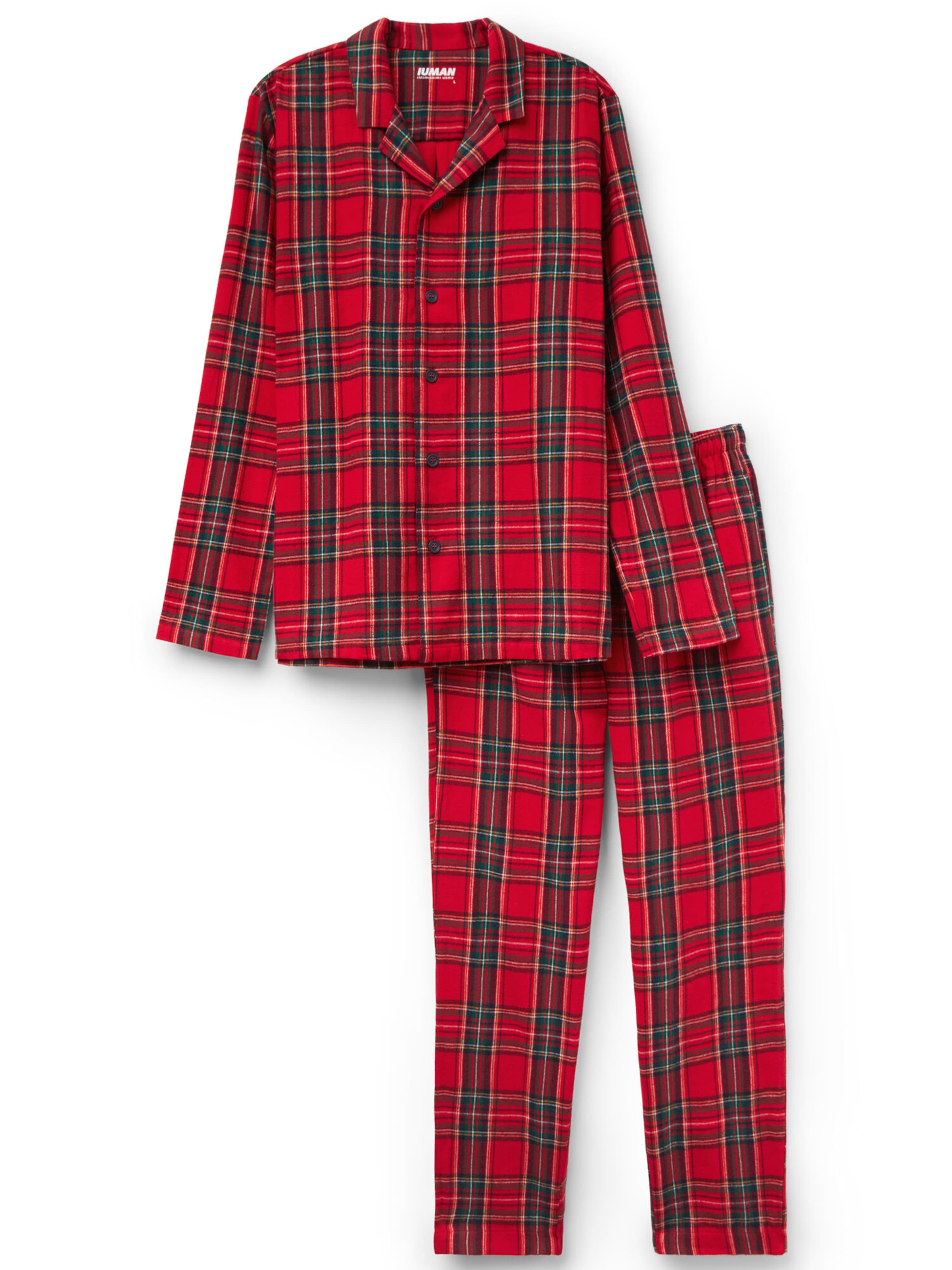 IUMAN Intimissimi Uomo Long Pajamas in Red: front