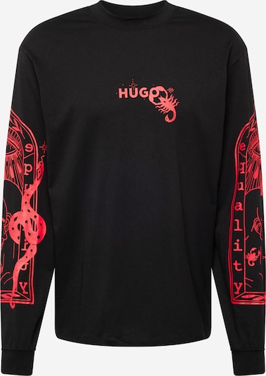 Tricou 'Dequaliom' HUGO Red pe roșu / negru, Vizualizare produs