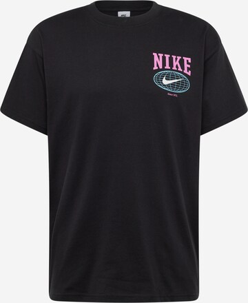 T-Shirt Nike Sportswear en noir : devant